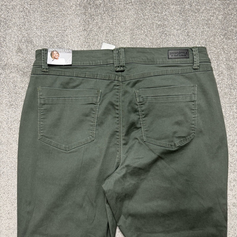 Sound/ Style By Beau Dawson Jamie Slimming Skinny Jeans Green Size 14 NWT - Picture 11 of 11